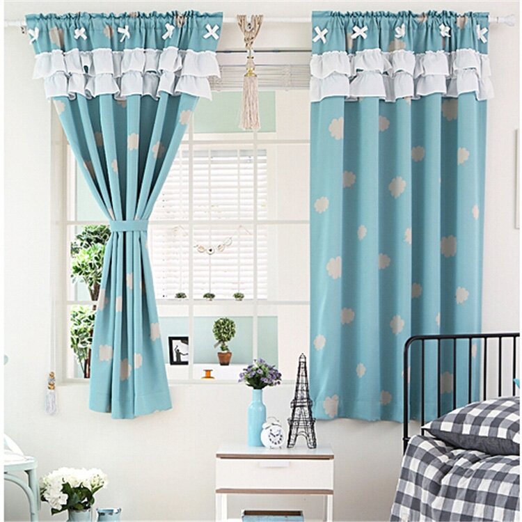 lovely cloud pattern blue polyester thick fabric blackout bay window curtain cpzlyrg - Window Curtain Design Ideas lovely cloud pattern blue polyester thick fabric blackout bay window curtain cpzlyrg - Window Curtain Design Ideas