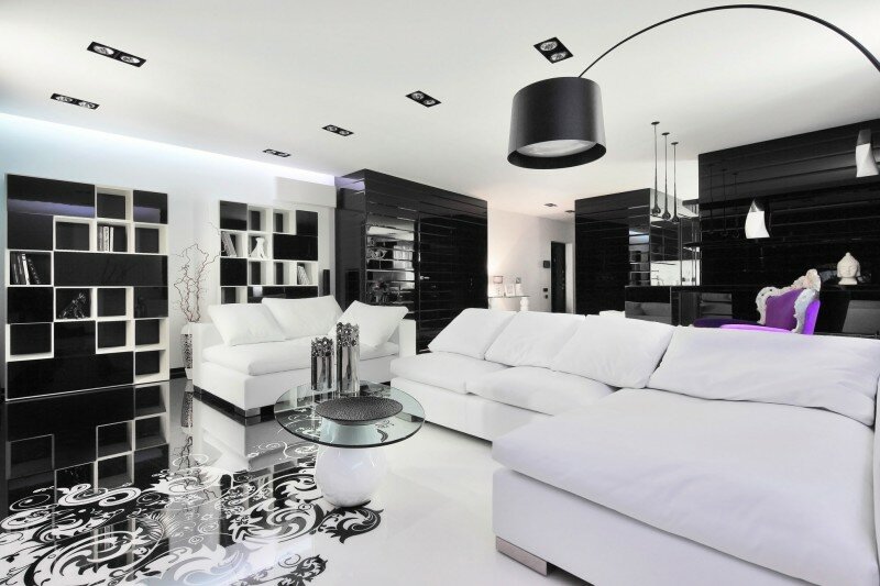 Choosing Sophiscated And Elegant Colour Like Black And White Living